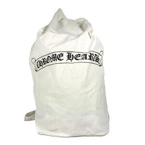 CHROME HEARTS logo Drawstring bag Shoulder Bag cotton White